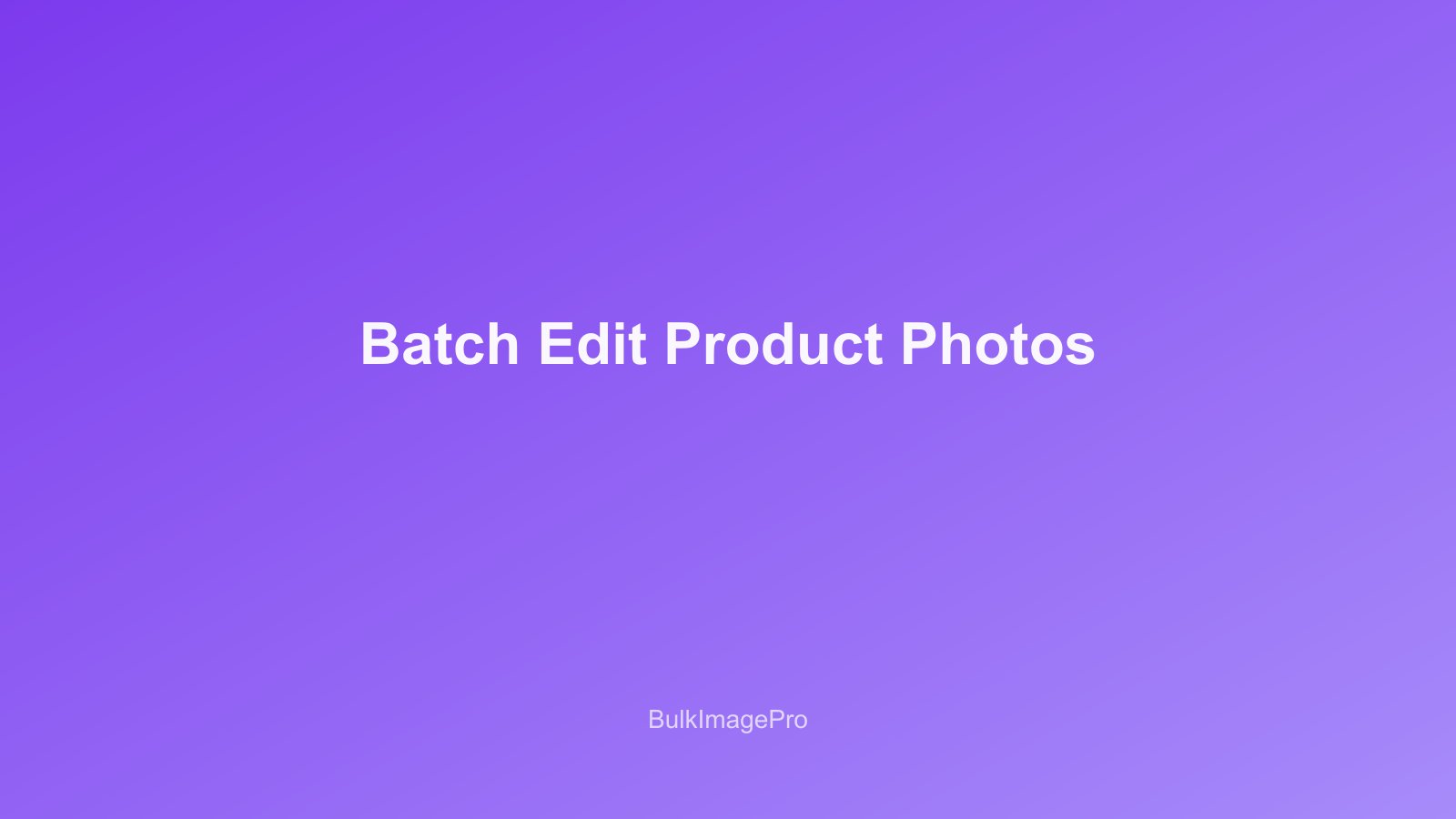 Product Photography on a Budget: DIY Setup Guide - BulkImagePro